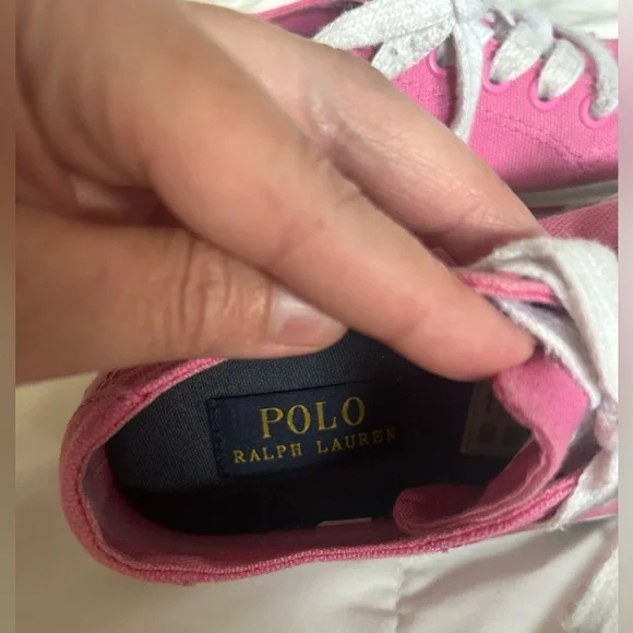 Toddler size 11 sneakers pink Polo Ralph Loren - Picture 8 of 11